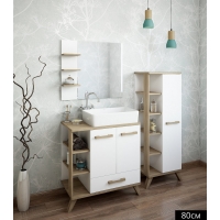 Тумба Ингрид-80 R (ШвБ) под раковину Олимпия-56/Джой-2 Sanflor