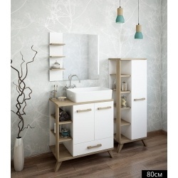 Тумба Ингрид-80 R (ШвБ) под раковину Олимпия-56/Джой-2 Sanflor