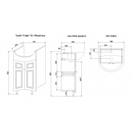 Тумба СОФИ 50 Sanflor под раковину Элеганс 50