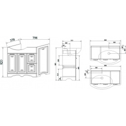 Тумба Адель-82 (Б/Пз) Sanflor под раковину Корал-83 R