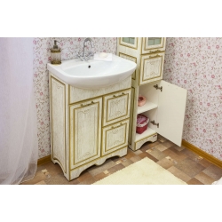 Тумба Адель-65 белый-золото Sanflor под раковину Стелла-65