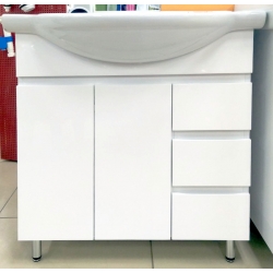 Тумба SANRAY Байкал-Потай (75)(3ящ)(бел) под раковину Байкал 75