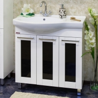 Тумба Валетта-80 L Sanflor левая под раковину Коралл-83