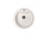 Мойка для кухни Mixline ML-GM09, 490ММ (глубина чаши 185) круглая, белая (331)