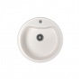 Мойка для кухни Mixline ML-GM09, 490ММ (глубина чаши 185) круглая, белая (331)
