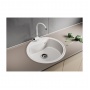 Мойка для кухни Mixline ML-GM09, 490ММ (глубина чаши 185) круглая, белая (331)