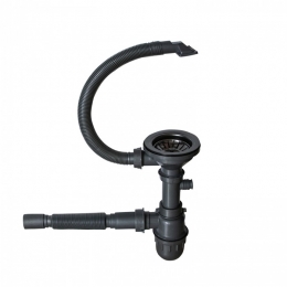 Мойка для кухни MIXLINE PRO 53х43 (3,0) подстольный монтаж, вып 3 1/2 22см с сифоном, черный графит