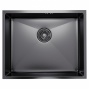 Мойка для кухни MIXLINE PRO 53х43 (3,0) подстольный монтаж, вып 3 1/2 22см с сифоном, черный графит