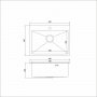 Мойка для кухни MIXLINE PRO 60х45 (3,0) настольный монтаж, вып 3 1/2 22см с сифоном, сатин