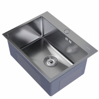 Мойка для кухни MIXLINE PRO 60х45 (3,0) настольный монтаж, вып 3 1/2 22см с сифоном, сатин