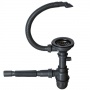 Мойка для кухни MIXLINE PRO 50х50 (3,0) настольный монтаж, вып 3 1/2 20см, с сифоном, черный графит