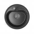 Мойка для кухни Mixline ML-GM10 440х440х180 мм, круглая черная 308
