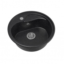 Мойка для кухни Mixline ML-GM10 440х440х180 мм, круглая черная 308