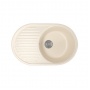 Мойка для кухни Mixline ML-GM16 (328), 455*720*180мм, овальная с крылом, бежевая