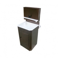 Умывальник Весна с ЭВН (тумба, нерж. мойка 40*50,V-бака 17л.) медь