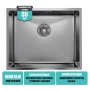 Мойка для кухни MIXLINE PRO 53х43х22см (3,0) подстольный монтаж, 1чаша, выпуск 3 1/2, сифон, сатин