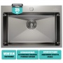 Мойка для кухни MIXLINE PRO 65х45х22 (3,0) настольный монтаж,  выпуск 3 1/2, сифон, сатин