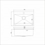 Мойка для кухни MIXLINE PRO 65х45х22 (3,0) настольный монтаж,  выпуск 3 1/2, сифон, сатин