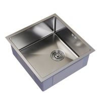 Мойка для кухни MIXLINE PRO 45х42х20см (3,0) подстольный монтаж, 1чаша, выпуск 3 1/2, сифон, сатин