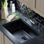 Мойка для кухни MIXLINE PRO 65х42х22см (3,0) подстольный монтаж, выпуск 3 1/2, сифон, графит черный