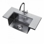 Мойка для кухни MIXLINE PRO 65х45 (3,0) подстольный монтаж, вып 3 1/2 22см с сифоном, сатин