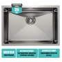 Мойка для кухни MIXLINE PRO 65х45 (3,0) подстольный монтаж, вып 3 1/2 22см с сифоном, сатин
