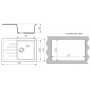 Мойка для кухни Mixline ML-GMS07 (328), 495*750*190мм прямоугольная с крылом, бежевый