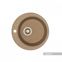 Мойка для кухни Aquaton Иверия D480мм, круглая, одна чаша, терракот