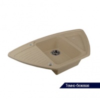 Мойка для кухни Aquaton Лория 940х520мм, угловая, одна чаша, светло-бежевый