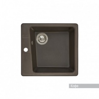 Мойка для кухни Aquaton Парма 470х510мм, квадратная, одна чаша, темно-коричневый кофе
