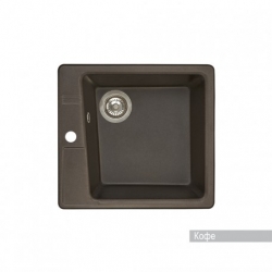 Мойка для кухни Aquaton Парма 470х510мм, квадратная, одна чаша, темно-коричневый кофе