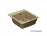 Мойка для кухни Aquaton Парма 470х510мм, квадратная, одна чаша, песочный