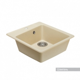 Мойка для кухни Aquaton Парма 470х510мм, квадратная, одна чаша, шампань