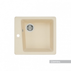 Мойка для кухни Aquaton Парма 470х510мм, квадратная, одна чаша, шампань