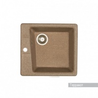 Мойка для кухни Aquaton Парма 470х510мм, квадратная, одна чаша, терракотовый