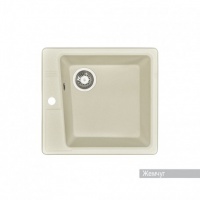 Мойка для кухни Aquaton Парма 470х510мм, квадратная, одна чаша, белый жемчуг