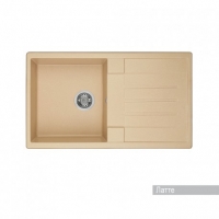 Мойка для кухни Aquaton Верона 860х500мм, прямоугольная с крылом, одна чаша, светло-бежевый латте