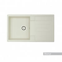 Мойка для кухни Aquaton Верона 860х500мм, прямоугольная с крылом, одна чаша, белый жемчуг