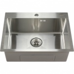 Мойка для кухни MELANA ProfLine 6045 3,0/200 врезная прямоугольн САТИН, смеситель MELANA-F8107 сатин