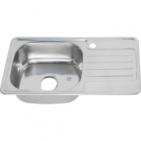 Мойка для кухни MELANA 7642 L 0,8/180 врезная прямоугольная левая с сифоном