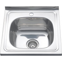 Мойка для кухни MELANA 5050 0,8/180 накладная квадратная с сифоном