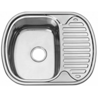 Мойка для кухни MELANA 6049 U 0,8/180 врезная овальная универсальная с сифоном