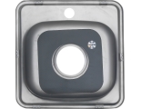 Мойка для кухни MELANA 3838 0,6/160 врезная квадратная с сифоном