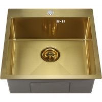 Мойка для кухни MELANA ProfLine 5050 3,0/200 врезная квадратная  САТИН ЗОЛОТО