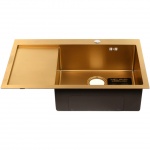Мойка для кухни MELANA ProfLine D7851HG-R 3,0/200 врезная прямоугольная ЗОЛОТО правая