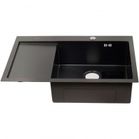 Мойка для кухни MELANA ProfLine D7851HB-R 3,0/200 врезная прямоугольная ГРАФИТ правая