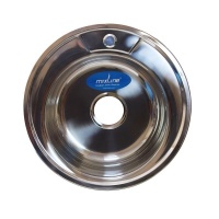 Мойка для кухни MIXLINE 490 мм, врезная, круглая, толщина 0,8 мм