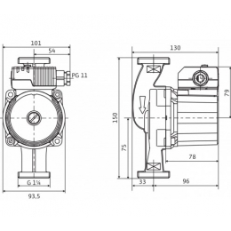 Насос 20/5-3 циркуляционный для ГВС Wilo Star-Z