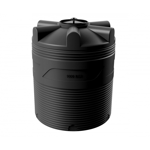 Емкость 1000 литров цилиндрическая (черный) Polimer Group V-1000 купить в интернет магазине Санрай73