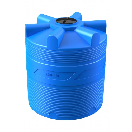 Емкость цилиндрическая V-2000 (голубой) Polimer Group купить в интернет магазине Санрай73
